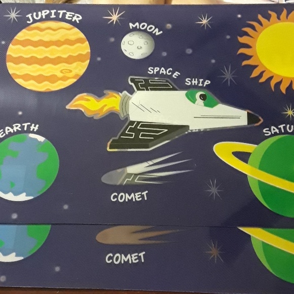 Dining Set Of 4 Space Ship Kids Plastic Placemats New Poshmark